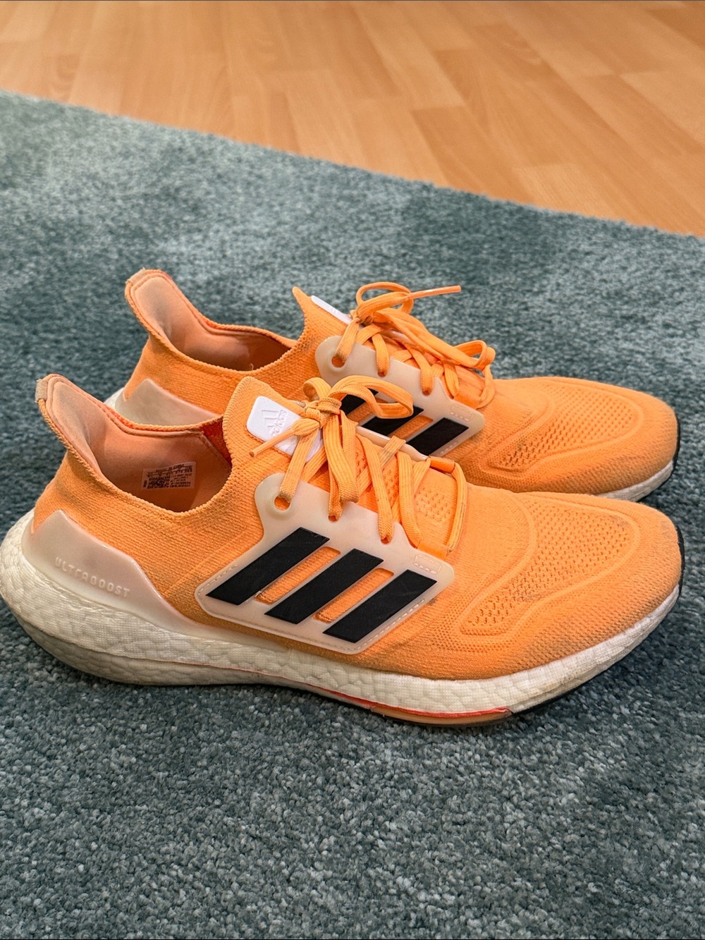 adidas men’s ultra boost Orange and Black Sneakers
